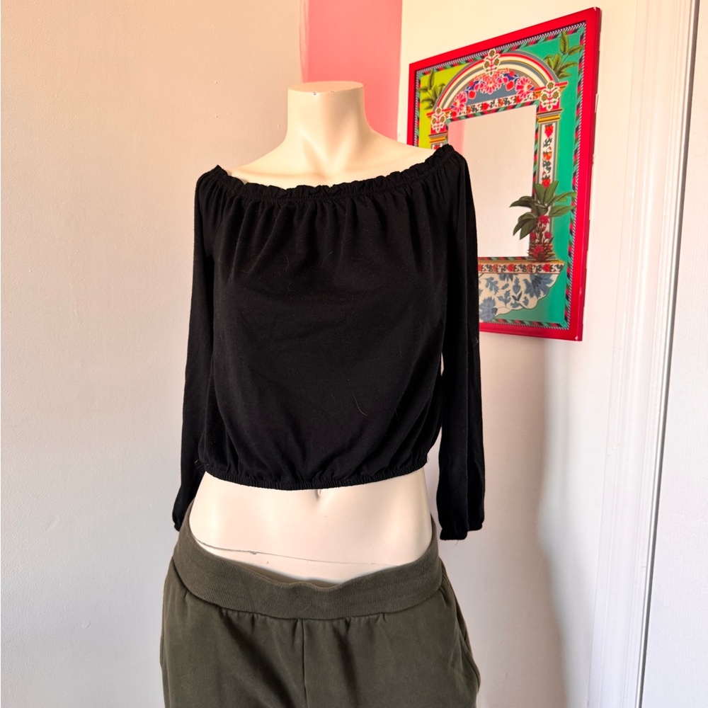 Ardene Black Off Shoulder Top